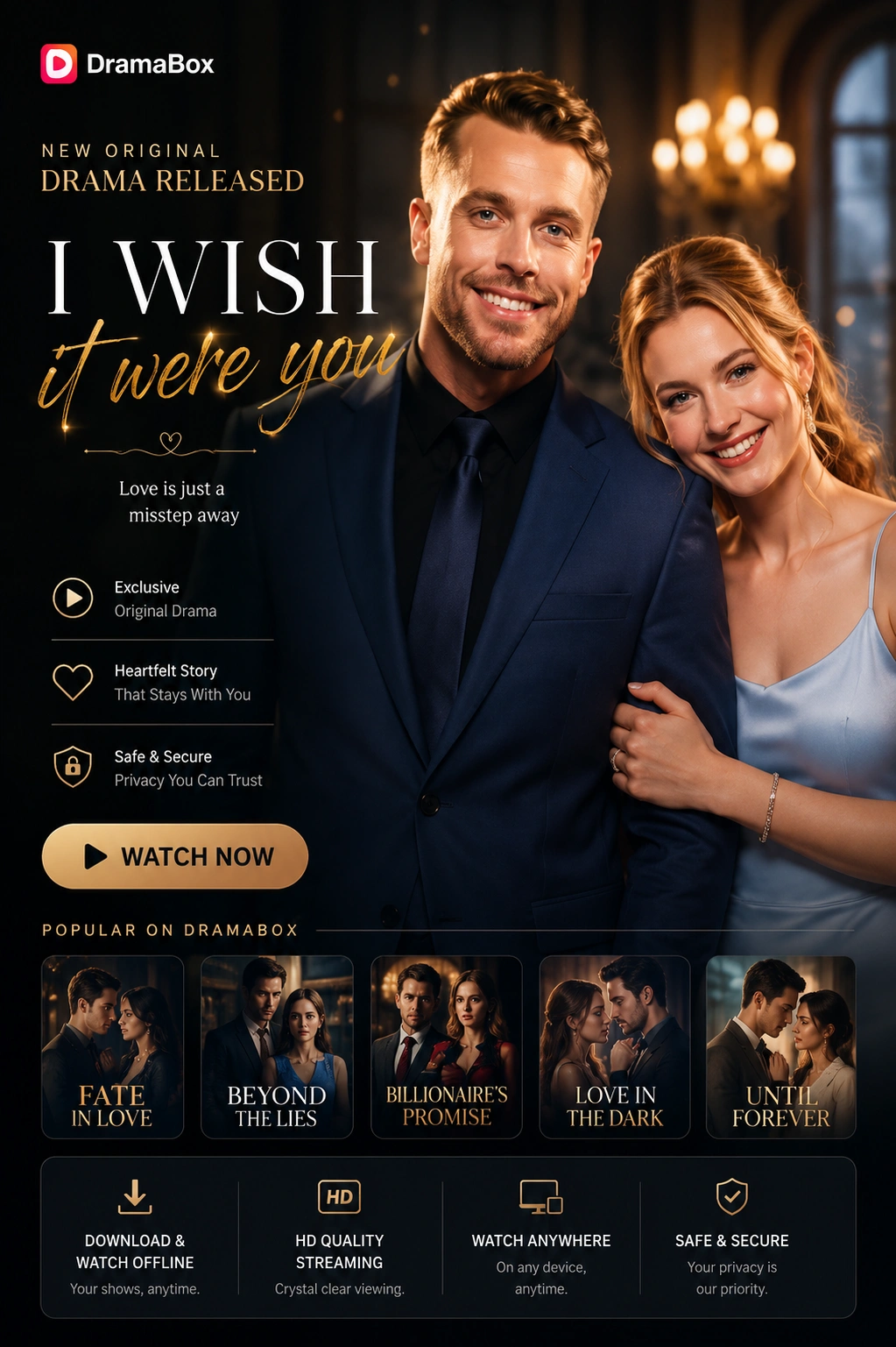 DramaBox app home screen displaying drama series library