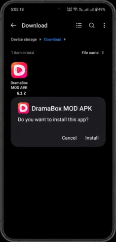 Install DramaBox APK file